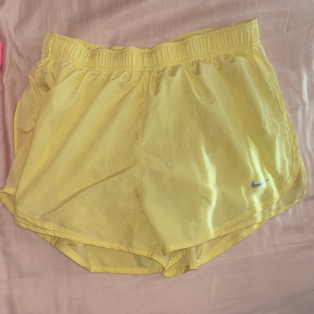 Nike Women's Bright Yellow Athletic Shorts